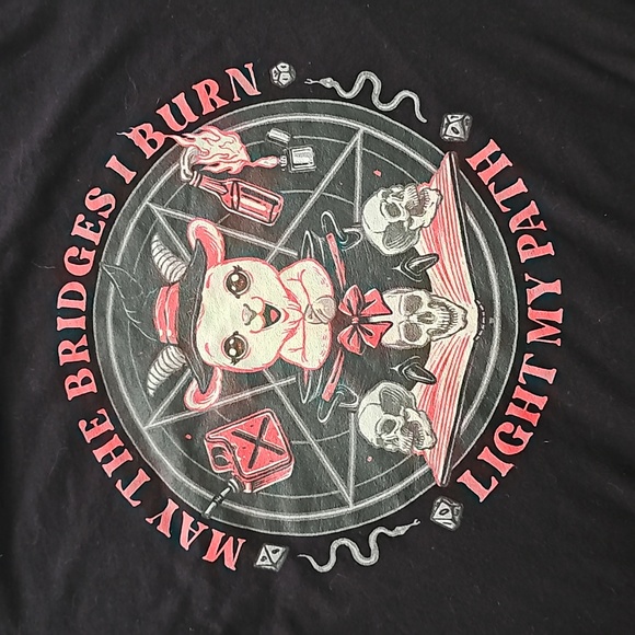 Graphic tee shirt May the Bridges I Burn Light My Path - Picture 4 of 8